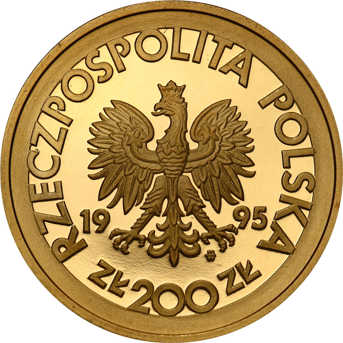 200 złotych 1995 Konkurs Chopinowski - Fryderyk Chopin - NAJRZADSZA MONETA 200-złotowa